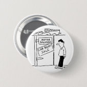 Cartoon voor autowrakken ronde button 5,7 cm (Voorkant /achterkant)
