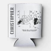 Cartoon voor behangselarij en thuisdecortering blikjeskoeler (Voorkant)