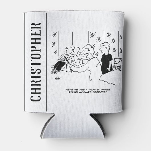 Cartoon voor behangselarij en thuisdecortering blikjeskoeler (Voorkant)