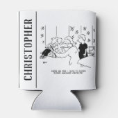 Cartoon voor behangselarij en thuisdecortering blikjeskoeler (Achterkant)