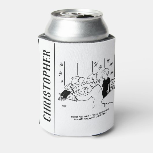 Cartoon voor behangselarij en thuisdecortering blikjeskoeler (Blikje Achterkant)