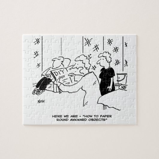 Cartoon voor behangselarij en thuisdecortering legpuzzel (Horizontaal)