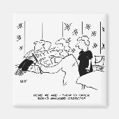 Cartoon voor behangselarij en thuisdecortering magneet (Voorkant)