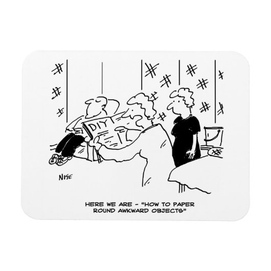 Cartoon voor behangselarij en thuisdecortering magneet (Horizontaal)