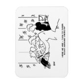 Cartoon voor behangselarij en thuisdecortering magneet (Verticaal)