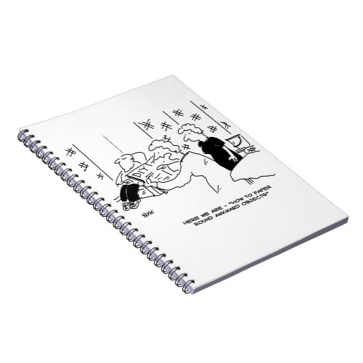 Cartoon voor behangselarij en thuisdecortering notitieboek (Rechterzijde)