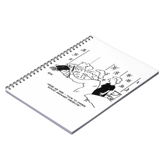 Cartoon voor behangselarij en thuisdecortering notitieboek (Linkerzijde)