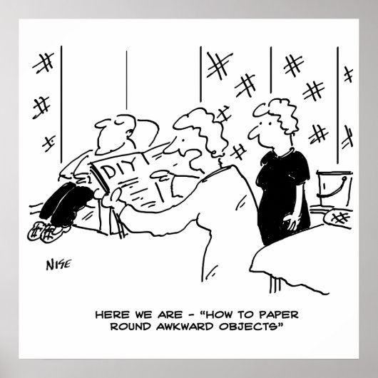 Cartoon voor behangselarij en thuisdecortering poster (Voorkant)