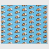 Cartoon voor betoncementmixing cadeaupapier (Vlak)