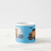 Cartoon voor betoncementmixing espresso kop (Voorkant)