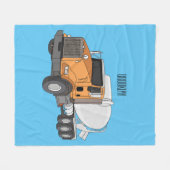 Cartoon voor betoncementmixing fleece deken (Voorkant (Horizontaal))