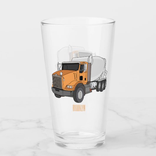 Cartoon voor betoncementmixing glas (Voorkant)