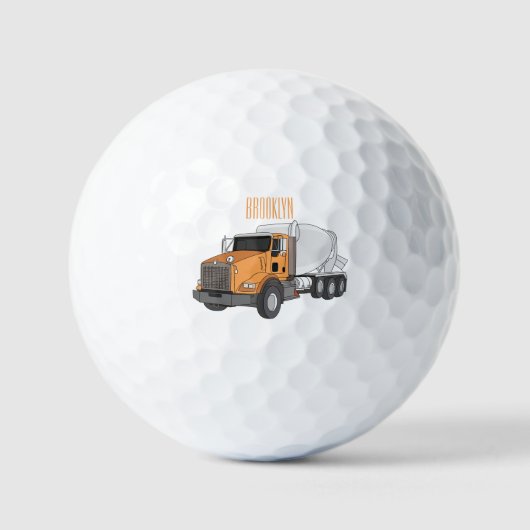 Cartoon voor betoncementmixing golfballen (Voorkant)