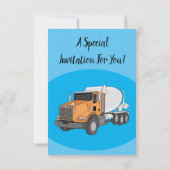 Cartoon voor betoncementmixing kaart (Achterkant)