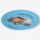 Cartoon voor betoncementmixing papieren bordje (Gekanteld)