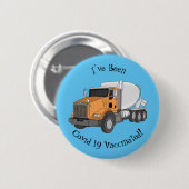 Cartoon voor betoncementmixing ronde button 5,7 cm (Voorkant /achterkant)