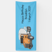 Cartoon voor betoncementmixing spandoek (Verticaal)