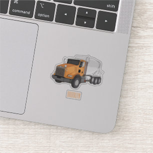 Cartoon voor betoncementmixing sticker