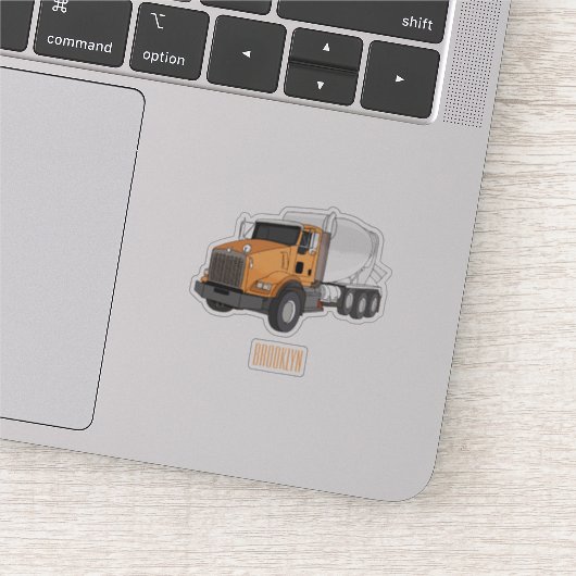 Cartoon voor betoncementmixing sticker (Detail)