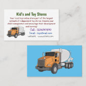 Cartoon voor betoncementmixing visitekaartje (Voorkant / Achterkant)