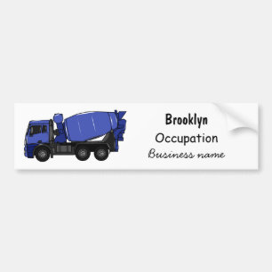 Cartoon voor betonmixen van vrachtwagens bumpersticker