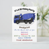 Cartoon voor betonmixen van vrachtwagens kaart (Staand voorkant)