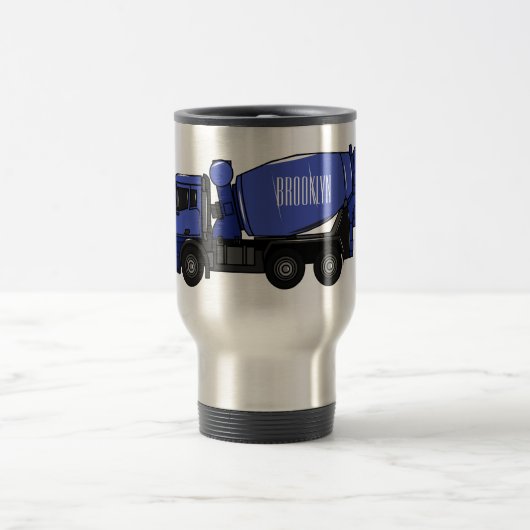 Cartoon voor betonmixen van vrachtwagens reisbeker (Center)