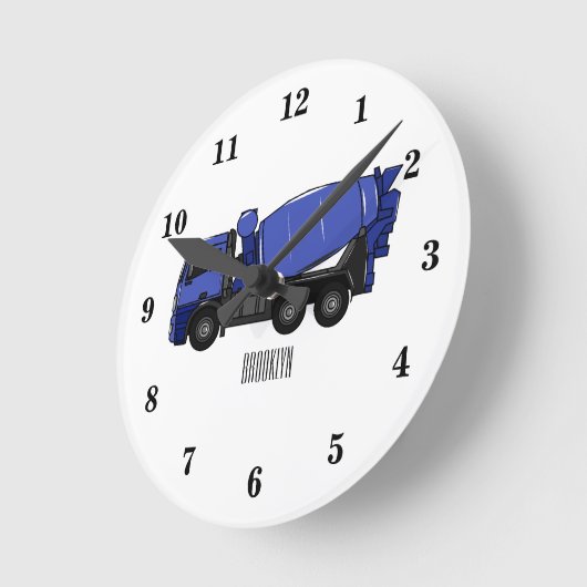 Cartoon voor betonmixen van vrachtwagens ronde klok (Hoek)