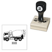 Cartoon voor betonmixen van vrachtwagens rubberstempel (Gestempeld)