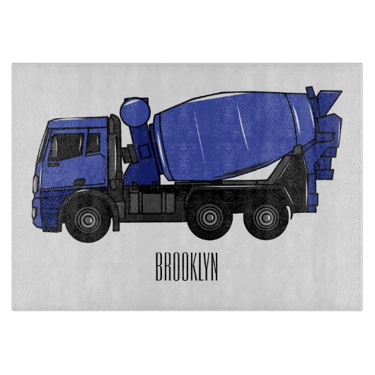 Cartoon voor betonmixen van vrachtwagens snijplank (Voorkant)