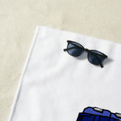 Cartoon voor betonmixen van vrachtwagens strandlaken (In situ)