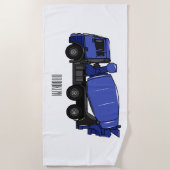 Cartoon voor betonmixen van vrachtwagens strandlaken (Voorkant)