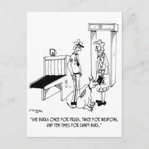 Cartoon voor beveiliging 5589 briefkaart