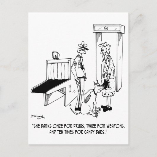 Cartoon voor beveiliging 5589 briefkaart (Voorkant)