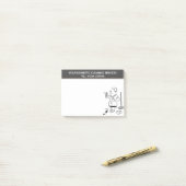 Cartoon voor binnenlandse reinigingsservices om uw post-it® notes (Op bureau)