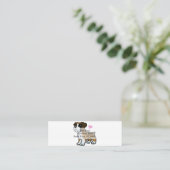 Cartoon voor bokspuppy  | Achterkleur kiezen Mini Visitekaartje (Staand voorkant)