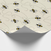 Cartoon voor Cartoon van Cute Bumblebee Killer Bee Cadeaupapier (Hoek)