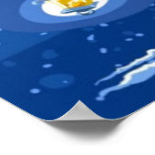 Cartoon voor de kerstcadeautjes voor de kerstman poster (Hoek)