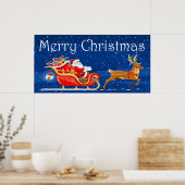 Cartoon voor de kerstcadeautjes voor de kerstman poster (Keuken)