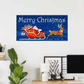 Cartoon voor de kerstcadeautjes voor de kerstman poster (Thuiskantoor)