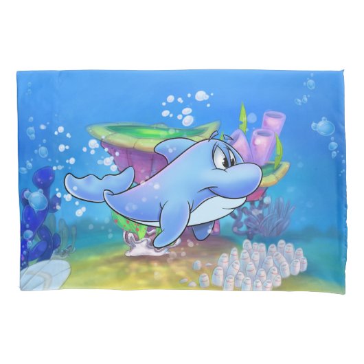 Cartoon voor dolfijnenkussens kussensloop (Voorkant)