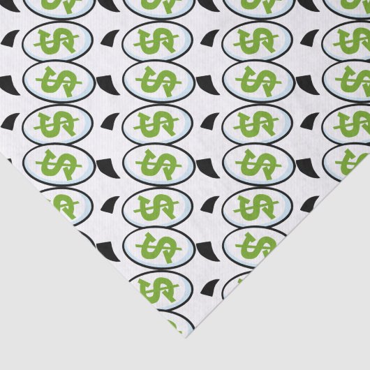 Cartoon voor dollaire signalisatie tissuepapier (Detail)