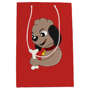 Cartoon voor donkere donkere donkere hondjes medium cadeauzakje