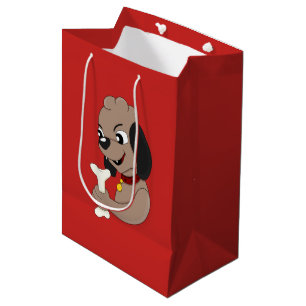 Cartoon voor donkere donkere donkere hondjes medium cadeauzakje
