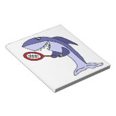 Cartoon voor haaienspellen notitieblok (Schuin)