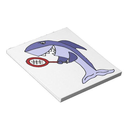 Cartoon voor haaienspellen notitieblok (Schuin)