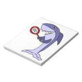 Cartoon voor haaienspellen notitieblok (Linkerzijde)