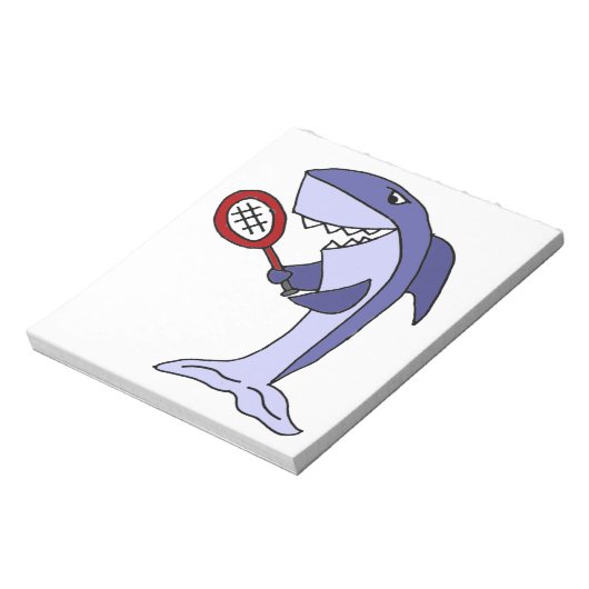 Cartoon voor haaienspellen notitieblok (Linkerzijde)