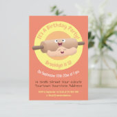 Cartoon voor het bakken van deegbanketbakkers i kaart (Staand voorkant)