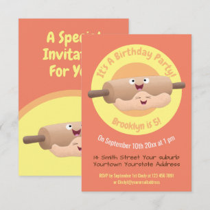 Cartoon voor het bakken van deegbanketbakkers i kaart